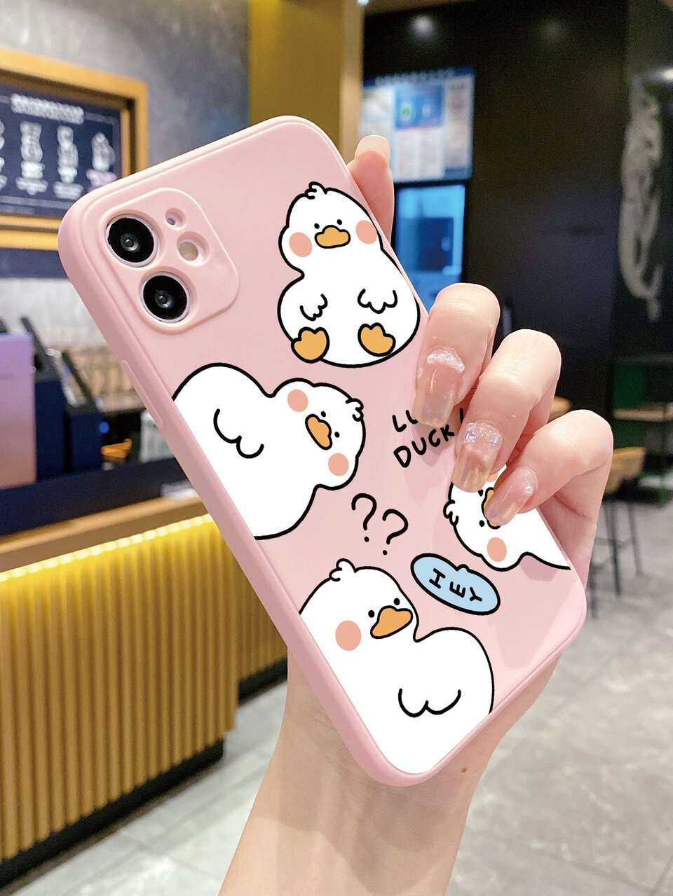 Cartoon Duck Pattern Phone Case