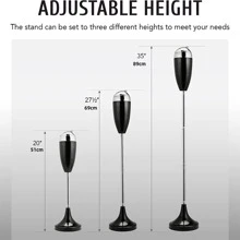 可調節煙灰缸,無菸無氣味室內戶外地面站立的煙灰缸帶蓋適用於家庭露台香煙灰屁股,防風陽台煙灰缸在20",27.5",35",黑色 - 黑色 - 查看 6