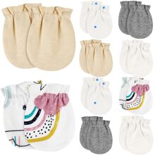 10 Pairs Baby Mittens Baby Gloves No Scratch 0-6 Months Baby Essentials Mittens for Newborn Baby Boys Girls - Multicolor - View 1