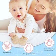 10 Pairs Baby Mittens Baby Gloves No Scratch 0-6 Months Baby Essentials Mittens for Newborn Baby Boys Girls - Multicolor - View 6