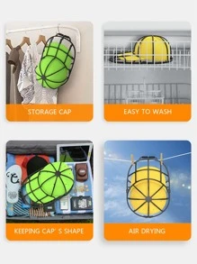 1 pieza estante de protección para ropa con tapa antideformación, soporte de tapa de plástico negro, para el hogar - Negro - Ver 3