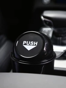 1 件装黑色汽车垃圾桶卡通垃圾箱垃圾收纳箱汽车用迷你垃圾桶 - 黑色 - 查看 3