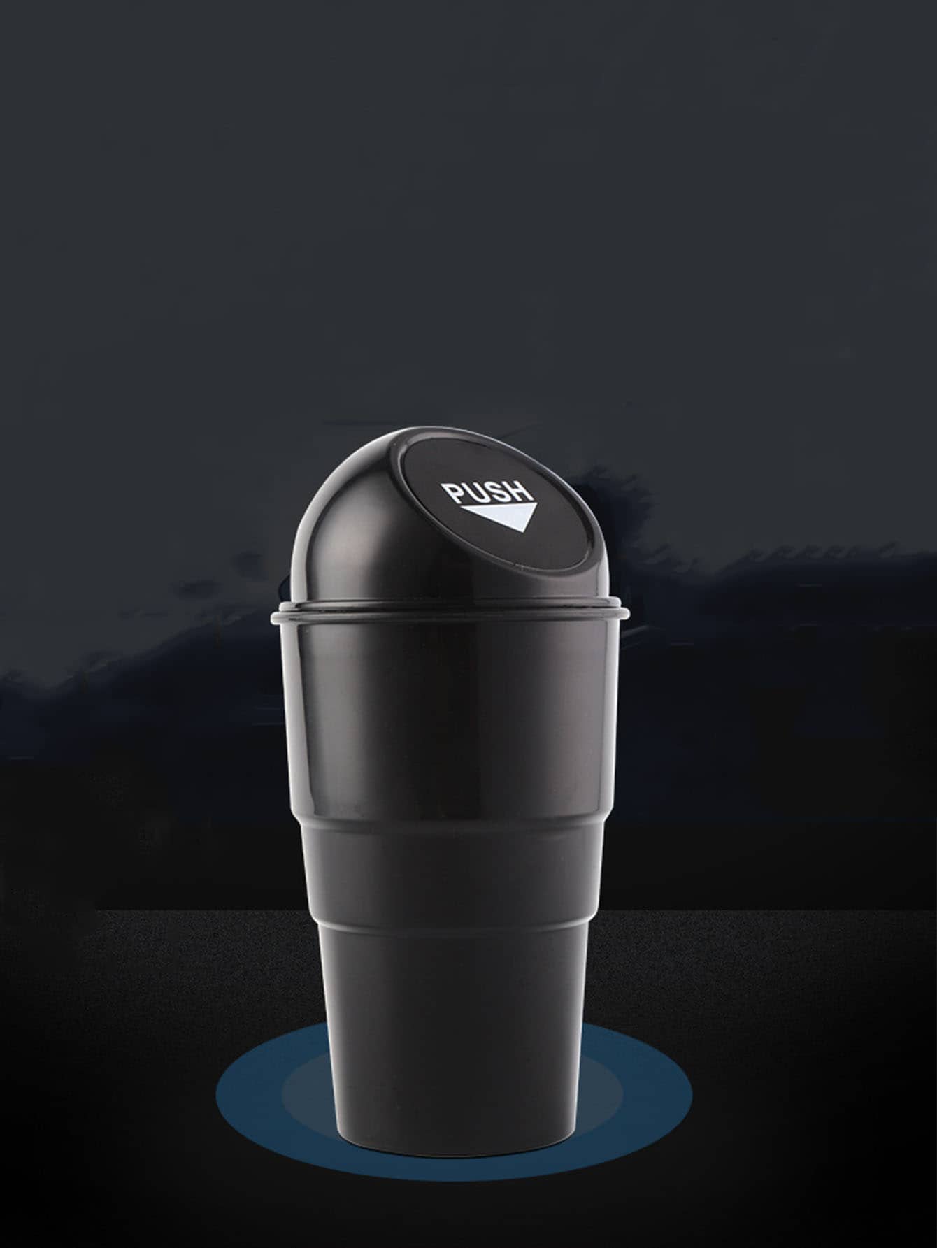 1 件装黑色汽车垃圾桶卡通垃圾箱垃圾收纳箱汽车用迷你垃圾桶 - 黑色 - 查看 1