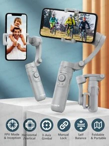 AXNEN 三轴可折叠智能手机手持云台稳定器，适用于 Vlog 视频录制