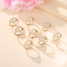 Vanel chiếc nhẫn mở đầu bảng chữ cái và hoa anh đào theo phong cách cung điện cổ điển. Nhẫn bảng chữ cái Az Nhẫn ban đầu Nhẫn tình yêu lãng mạn, Hoàn hảo để làm quà tặng ngày, Quà tặng bạn gái, Quà tặng vợ, Trang sức cưới - Nhiều màu - Xem 3