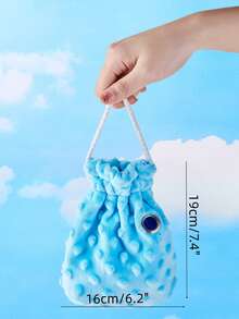 1pc Sugar Glider Bonding Pouch & Outdoor Carry Case & Breathable Sleeping Bag With Drawstring Closure & Velvet Fabric, Random Color - Multicolor - View 3