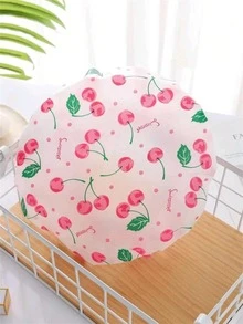 田園風格厚防水啞光圖案浴帽帶蕾絲邊,染髮帽子 - 彩色 - 查看 5