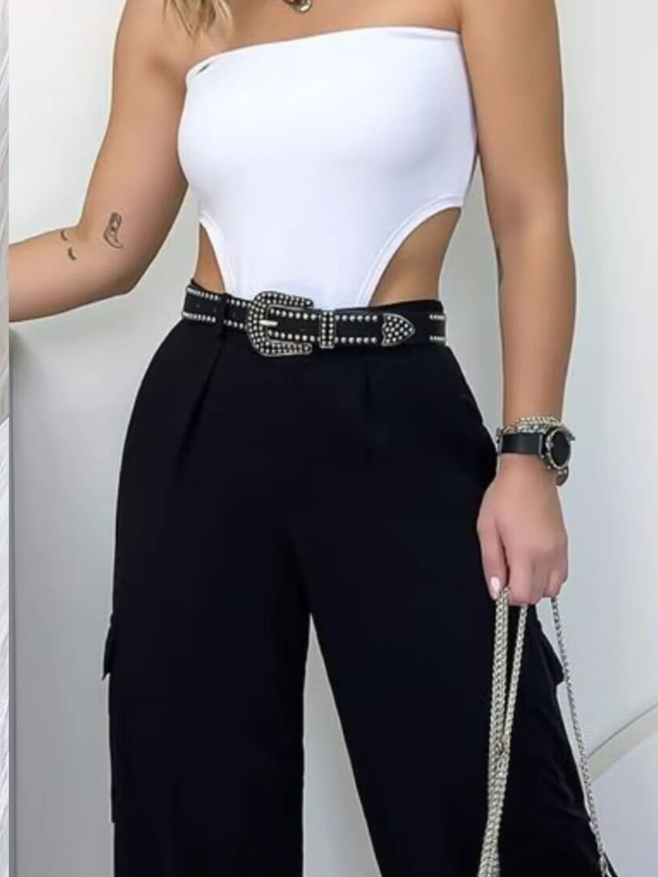 Women Belts - 黑色 - 查看 1