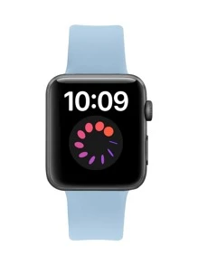 1 Dây đeo đồng hồ thể thao bằng silicon mềm thời trang màu xanh lam có khóa bướm thoải mái, có thể điều chỉnh, chống nước, dành cho đồng hồ Apple 38/40/41/42/44/45/46/49mm, dành cho Apple Watch Series Ultra/SE/11/10/9/8/7/6/5/4/3/2/1, Phụ kiện đồng hồ thông minh - Màu xanh lam - Xem 10