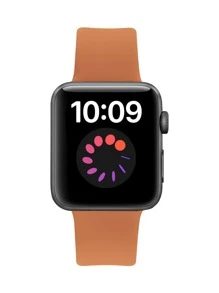 1 条时尚休闲柔软硅胶运动表带,带蝴蝶扣,可调节防水腕带,兼容 Apple Watch 38/40/41/42/44/45/46/49 毫米,兼容 Apple Watch Series Ultra/SE/10/9/8/7/6/5/4/3/2/1,智能手表表带配件 - 棕色 - 查看 10