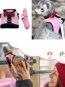 Rabbit Vest Little Pet Clothing Pink Outdoor Vest - Pink - View 2