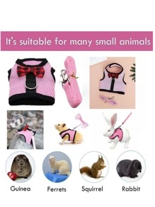 Rabbit Vest Little Pet Clothing Pink Outdoor Vest - Pink - View 3