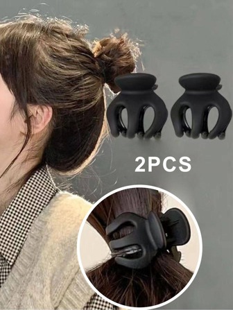 2 件/1 件南瓜形发夹，适合凌乱的发髻、马尾辫固定发饰、发夹、简约优雅设计、发夹、发夹