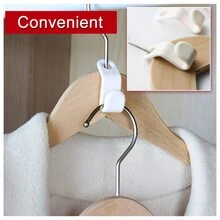 40pcs PP Nhựa Giá áo Trình kết nối Cái móc - trắng - Xem 4