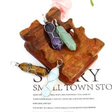 Natural Stone Necklace - Army Green - View 5