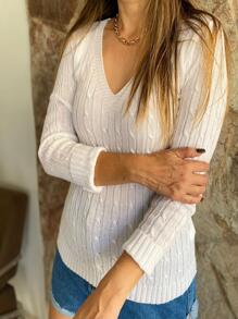 Women Knit Tops - 軍綠色 - 查看 3