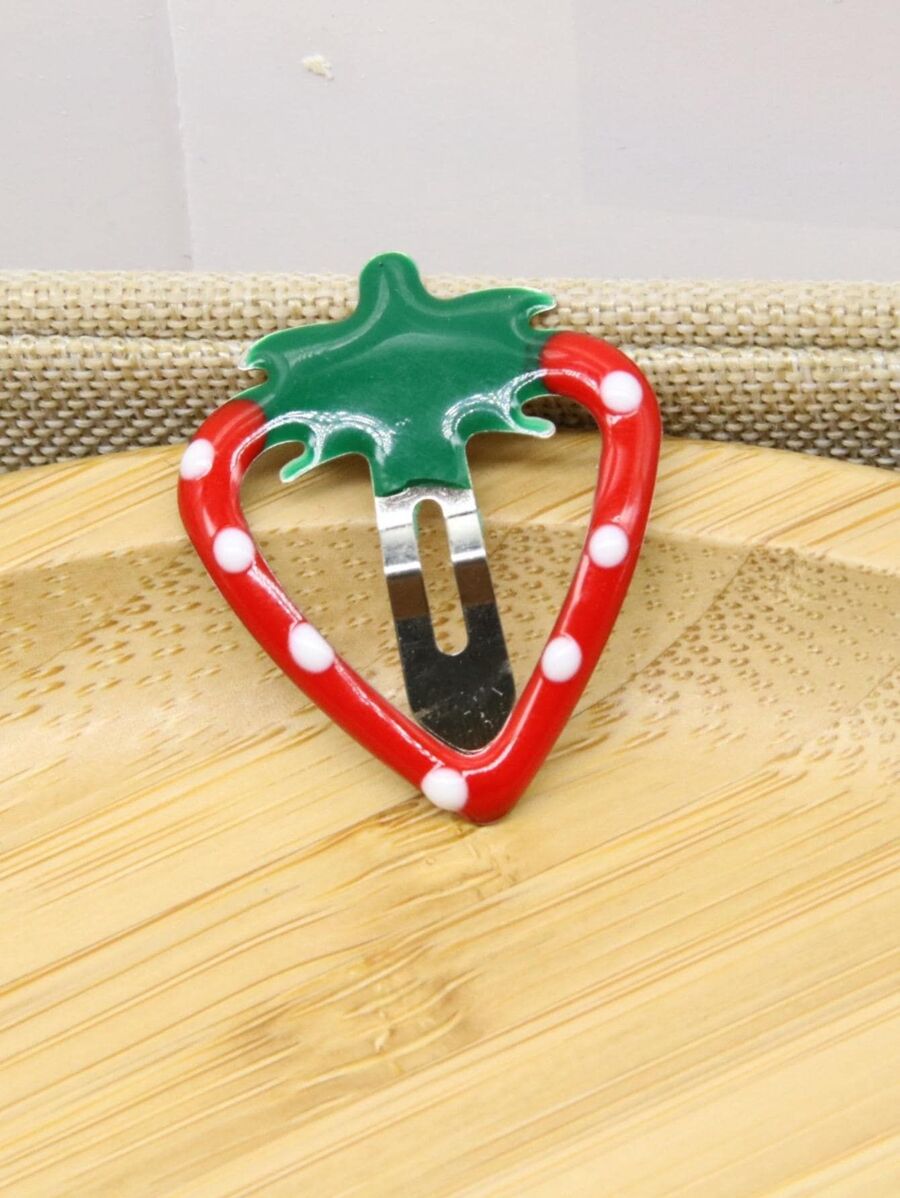 4pcs Women's Fashionable & Personalized Strawberry Shaped Alloy Hair