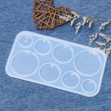 1 Miếng Silicone 8-lưới Hình dạng hình học Đồ trang sức Khuôn , DIY Mặt dây chuyền Thủ công mỹ nghệ Đồ mỹ nghệ Làm Khuôn - trắng - Xem 2