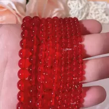 4/6/8mm簡約風玻璃DIY珠子適合女士DIY首飾製作