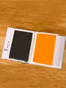 1 pieza unicolor en relieve de letra Álbum de fotos , vintage de gran capacidad foto Funda de tarjeta para foto , Tarjeta almacenamiento - Azul - Ver 2