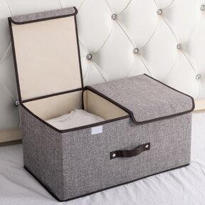 1pc Double Cover Storage Box Foldable Large Storage Box Sundry Organizer Box Covered Underwear Storage Box Decorations Decor Festival Decor Room Decor Home Decor Bed Room Decor Bedroom, Organizer, Home Storage, For White T-Shirt Women, Black Pants Women, Ladies Winter Clothes, Dress, Winter Clothes For Ladies, Elegant Woman Dresses, White Shirt For Ladies, Long Sleeve, White Jumpsuit For Women, Spring Dresses For Women, Spring Outfits For Women, Spring, Spring Clothes, Minimalist, Summer Tops Storage