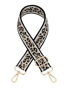 Fashionable Leopard Print & Color Blocking Thickened Adjustable Shoulder Strap For Shoulder Crossbody And Water Bottle Strap Multipurpose Use - Gold - View 5