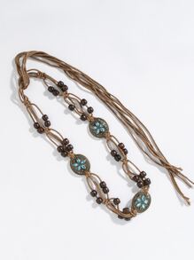 1 Miếng NỮ Pha lê Trang trí Hoa Boho Dây đai Đối với Trang trí váy - màu nâu - Xem 3