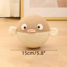 1入組河豚設計寵物益智玩具適用於貓 - 卡其色 - 查看 4