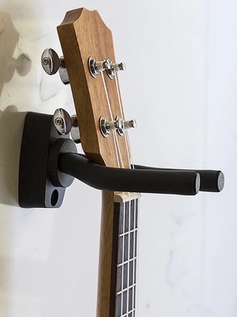 1 st. Svart Metall Väggmonterad Gitarr Galge Med Justerbar Krok