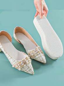 10đôi Dùng một lần Lót giày , Trắng Không trượt Thoáng khí Chất xơ Không giới tính Phụ kiện Đối với Giày thể thao - trắng - Xem 4