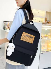 4 合 1 女士背包套裝 - 時尚書包，大容量防水旅行背包，學生書包（無吊墜）