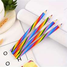 4pcs Dễ thương Nhiều màu Cầu vồng Bút chì Với Mẫu Đối với Vẽ , Sketching , Nhuộm màu , Qủa tặng - Nhiều màu - Xem 2