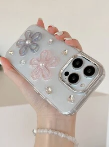 Funda de teléfono a prueba de golpes compatible con iPhone, 1 pieza de TPU con acabado metálico y diseño de girasol, para el Día de San Valentín