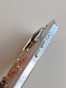 Funda de teléfono a prueba de golpes compatible con iPhone, 1 pieza de TPU con acabado metálico y diseño de girasol, para el Día de San Valentín
