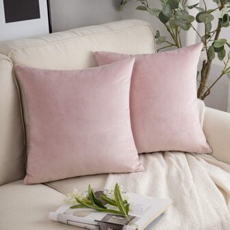 1pc Plain Cushion Cover Without Filler,velvet pillowcase for sofa, home decoration
