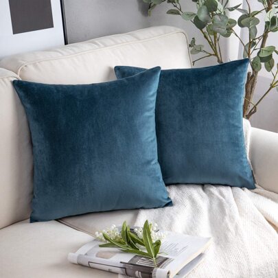 1pc Plain Cushion Cover Without Filler,velvet pillowcase for sofa, home decoration