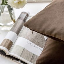 1 Miếng màu trơn Vỏ đệm không cần chất độn , Nhung Vỏ gối Đối với Sofa , Nhà  Đồ trang trí - Màu nâu  Mocha - Xem 4