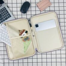 11/12.9 英寸 iPad 平板电脑收纳包，简约防震键盘收纳包，22.5 * 32 * 2 厘米多口袋电脑内袋，适合男女通勤和出差教室笔记本电脑包教室包教师收纳包教室整理包 - 紫色 - 查看 4