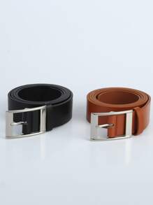 2 chiếc thắt lưng đen nam khóa vuông phong cách Halloween, thường ngày, kinh doanh, đường phố, boho, phương Tây, ngoài trời, quà tặng cho nam giới, chồng, bạn trai, cha, bố, giáng sinh - Nhiều màu - Xem 4