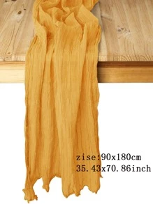 Pleated Gauze Table Runner For Rustic Wedding Party, Festival, Gift, Ginger Table Runner - Ginger - View 6