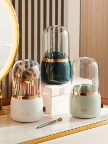 Hộp lưu trữ cọ trang điểm đồ họa 1 cái - trắng - Xem 2
