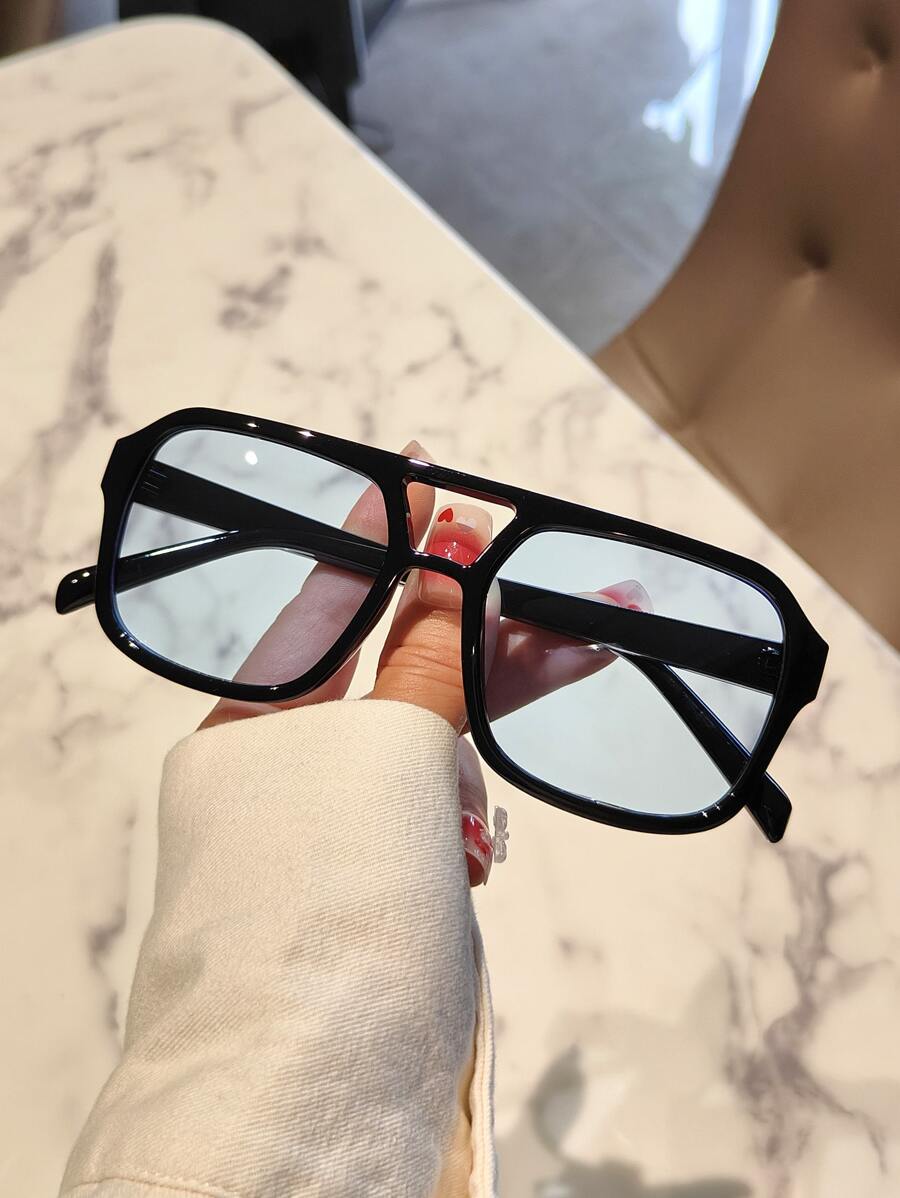 1 Miếng Hiện đại Khung hình học Của phụ nữ Kính thời trang - màu đen - Xem 1