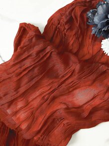 Explosive Pleated Gauze Table Runner Country Wedding Party Table Decoration Holiday Gift Table Runner Table Towel Multi-Color Options