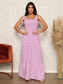 Women Dresses - 紫丁香色 - 查看 4