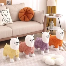 1pc PVC Stool, Cute Alpaca Design Stool For Kids - Pink - View 4