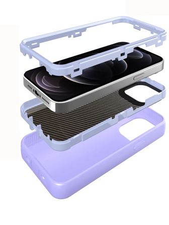 3-Layer Full Heavy Duty Shock Proof Dust Protection Phone Case Compatible With Apple Phones
