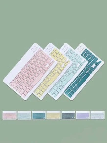 Teclado Bluetooth universal tableta inalámbrica portátil mini teclado ultrafino - Negro - Ver 2