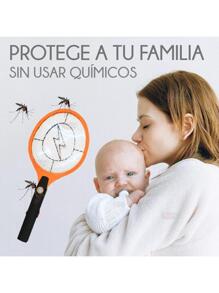 Raqueta Eléctrica Mata Mosquitos Y Moscas Recargable C/led leody - Negro - Ver 3