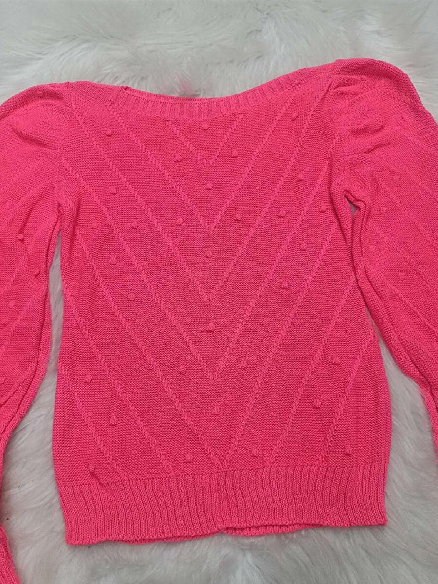 Women Knit Tops - 珊瑚粉 - 查看 1