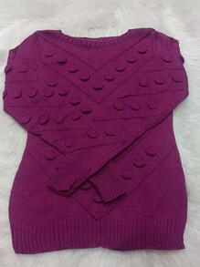 Women Sweaters - 紫色 - 查看 1